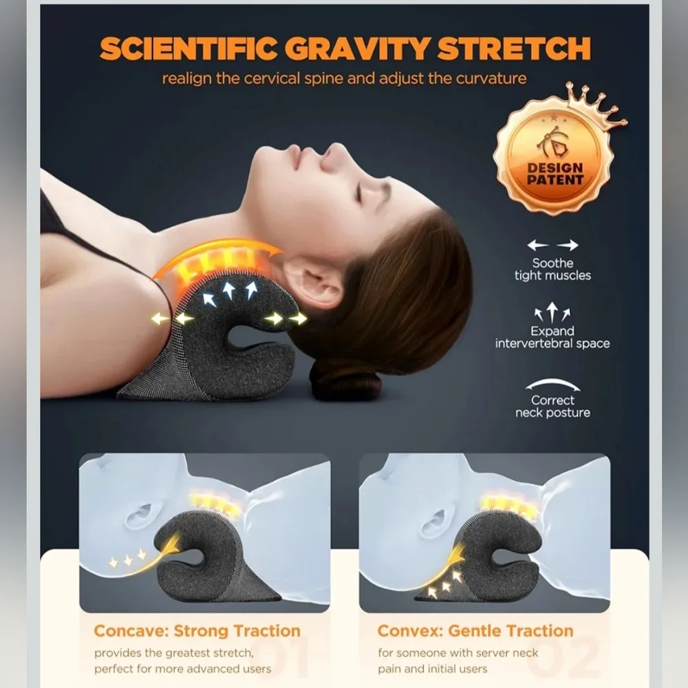 Pink Chiropractic Neck Stretcher with Heat - Picture 5 of 7